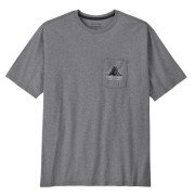 Herren-T-Shirt Patagonia M's Chouinard Crest Pocket Responsibili-Tee grau Gravel Heather