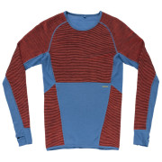 Herren-Funktionsshirt Devold Tuvegga Merino Shirt Man blau/rot CAYENNE