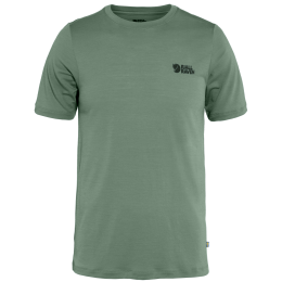 Herren-T-Shirt Fjällräven Abisko Wool Logo SS M grün Patina Green