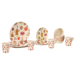 Geschirrset Vango Bamboo 4-Person Set beige CoffeeCupPrint