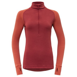 Damen-Rollkragenpullover Devold Expedition Woman Zip Neck orange Beauty/Coral