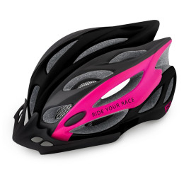 Fahrradhelm R2 Wind schwarz/rosa