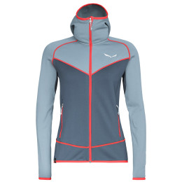 Damen-Sweatshirt Salewa Puez 3 PL W FZ HDY grau 341 blue fog/0310