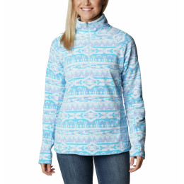 Damen-Sweatshirt Columbia Glacial™ IV Print 1/2 Zip hellblau Serenity 80s Stripe Print