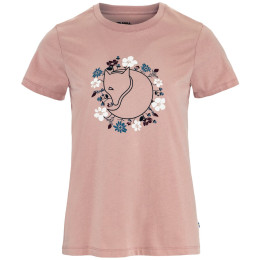 Damen-T-Shirt Fjällräven Fjällblomster Fox T-shirt W rosa Chalk Rose