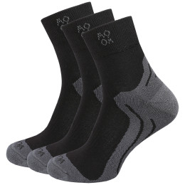 Socken MOOA Bamboo Active Mid 3-pack schwarz/grau Black/Grey