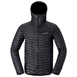 Herren-Daunenjacke Norrona trollveggen down800 super light Hood schwarz Caviar Black