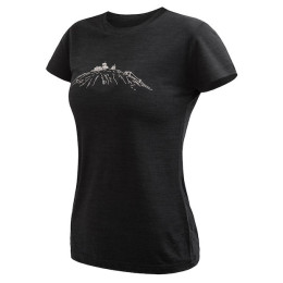 Damen-Funktionsshirt Sensor Merino Cordura Peak schwarz černá