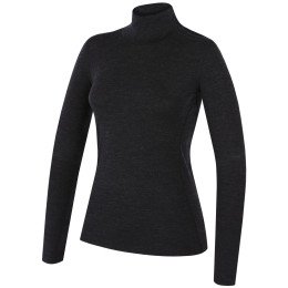 Damen-Rollkragenpullover MOOA MerinoSilk Collar 160 schwarz black melange