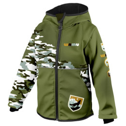 Kinder-Softshell-Jacke WAMU Khaki khaki KHAKI