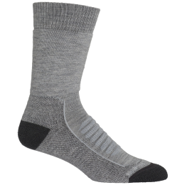 Herrensocken Icebreaker M Hike+ Heavy Crew grau/schwarz Blizzard Heather/Snow/Monson
