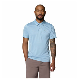Herren-T-Shirt Columbia Columbia Hike™ Polo blau Ripple Blue Heather