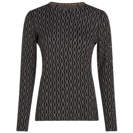 Damen-T-Shirt Icebreaker W Mer 260 Vertex LS Crewe On-Piste schwarz/weiß Black/Snow/J