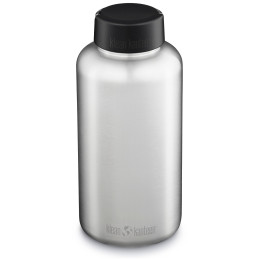Edelstahlflasche Klean Kanteen Wide w/Wide Loop Cap - brushed stainless 1900 ml silber silver