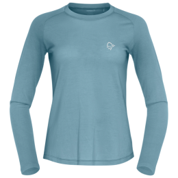 Damen-T-Shirt Norrona femund pureUll Long Sleeve blau Trooper