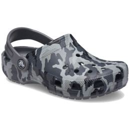 Kinderpantoffeln Crocs Classic Camo Clog K schwarz/grau Black/Grey