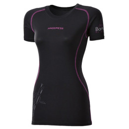 Damen-T-Shirt Progress Triko E NKRZ 28OA (2016) schwarz/lila Black/PurpleStitching