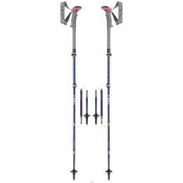 Trekkingstöcke Leki Micro Vario Carbon Lady blau DeepblueWhiteBerry