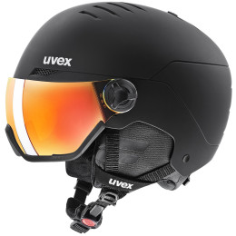 Skihelm Uvex Wanted Visor schwarz black mat