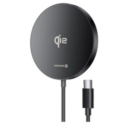 Kabelloses Ladegerät Swissten MagPuck schwarz