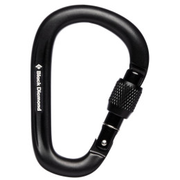 Karabiner Black Diamond Pearlock Screwgate schwarz black