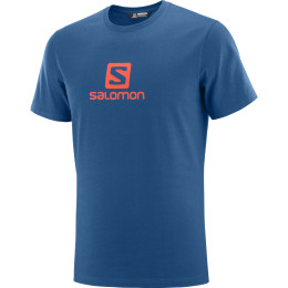 Herren-T-Shirt Salomon Coton Logo Ss Tee M blau Poseidon
