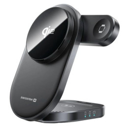 Kabelloses Ladegerät Swissten MagBase 3-in-1 schwarz