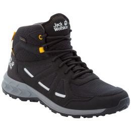 Wanderschuhe Jack Wolfskin Woodland 2 Texapore Mid M 2022 schwarz/gelb black / burly yellow XT