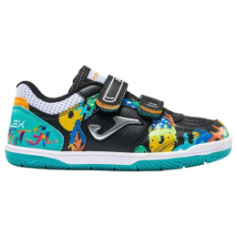 Kinderschuhe Joma Top Flex JR Black Indoor schwarz/blau BLACK