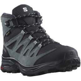 Damenschuhe Salomon X Ward Leather Mid Gore-Tex grau India Ink
