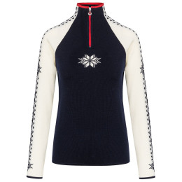 Damenpullover Dale of Norway Geilo Fem Sweater dunkelblau/weiß Navy Offwhite Raspberry