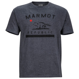 Herren-T-Shirt Marmot Marmot Republic Tee SS grau CharcoalHeather