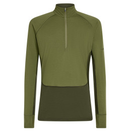 Herren-Funktionsshirt Icebreaker Men Mer 200 ZoneKnit LS Half Zip dunkelgrün Dkloden/Spha/Cb