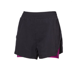 Damenshorts Progress Carrera Shorts 2v1 schwarz/rosa černá/višňová
