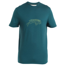 Herren-T-Shirt Icebreaker Men Merino 150 Tech Lite III SS Tee Icebreaker Ewe Bound grün/blau Fathom Grn