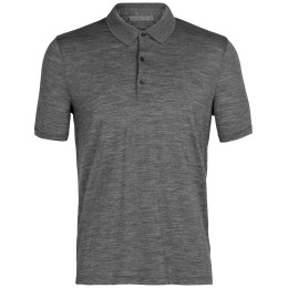 Herren-T-Shirt Icebreaker Men Tech Lite II SS Polo 2021 grau gritstone hthr