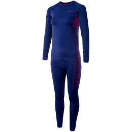 Damen-Thermounterwäsche Hi-Tec Lady Karti set dunkelblau BlueDepths/Sangria