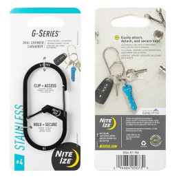 Hilfskarabiner Nite Ize G-series #2 schwarz Černá