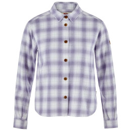 Damenhemd Fjällräven Övik Boxy Flannel Shirt W weiß/lila Eggshell-Lavender Mist