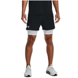 Herrenshorts Under Armour Vanish Wvn 2in1 Vent Sts schwarz/weiß Black / White / White