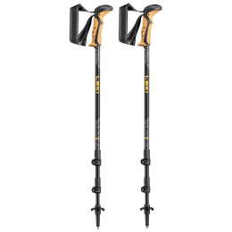 Trekkingstöcke Leki Khumbu Lite schwarz mango-dark anthracite-black