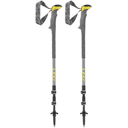 Trekkingstöcke Leki Sherpa Lite XTG grau/gelb LightgreyYellowWhite
