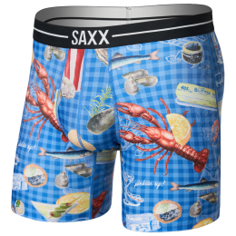 Boxershorts Saxx Volt Breathable Mesh Boxer Brief blau low life picnic-blue