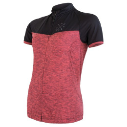 Damen-Radtrikot Sensor Cyklo Motion rosa/rot