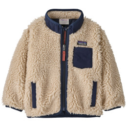 Kinder-Sweatshirt Patagonia Baby Retro-X Jacket beige/blau Dark Natural w/New Navy