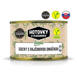 Nahrung Hauptspeise Hotovky z plechovky Bällchen in Tomatensoße VEGAN 400 g