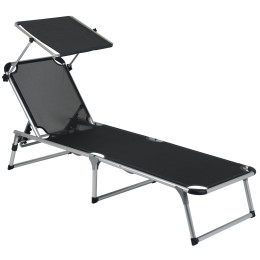 Strandliege Bo-Camp Florence Sun lounger schwarz Anthracite