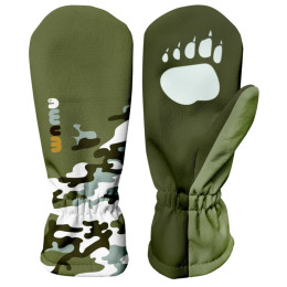 Kinder-Softshellhandschuhe WAMU Khaki khaki KHAKI