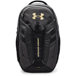 Rucksack Under Armour Hustle Pro Backpack grau/schwarz Black Medium Heather / Black / Metallic Gold