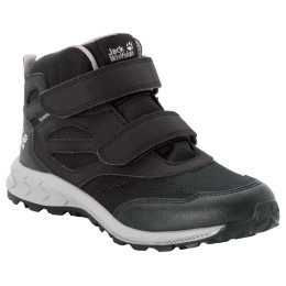 Kinderschuhe Jack Wolfskin Woodland Texapore Mid Vc K schwarz/grau black / grey